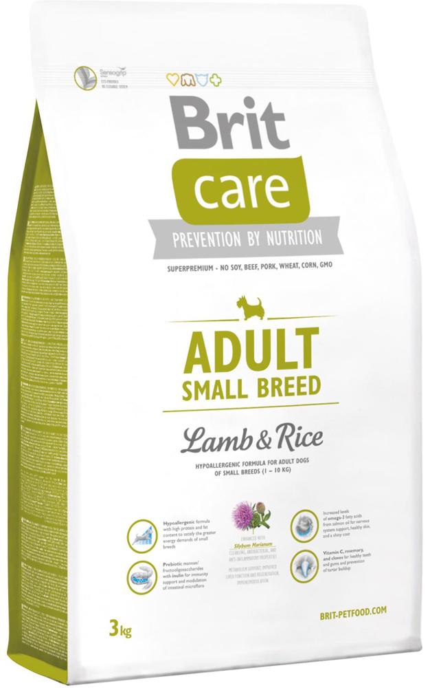 Brit Care (Брит Кеа) Adult Small Breed (3 кг) корм для взрослых собак малых и карликовых пород ягненок и рис